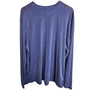 Tommy Bahama Mens Long Sleeve Crewneck Tee Blue Tshirt Mens XL Casual Everyday